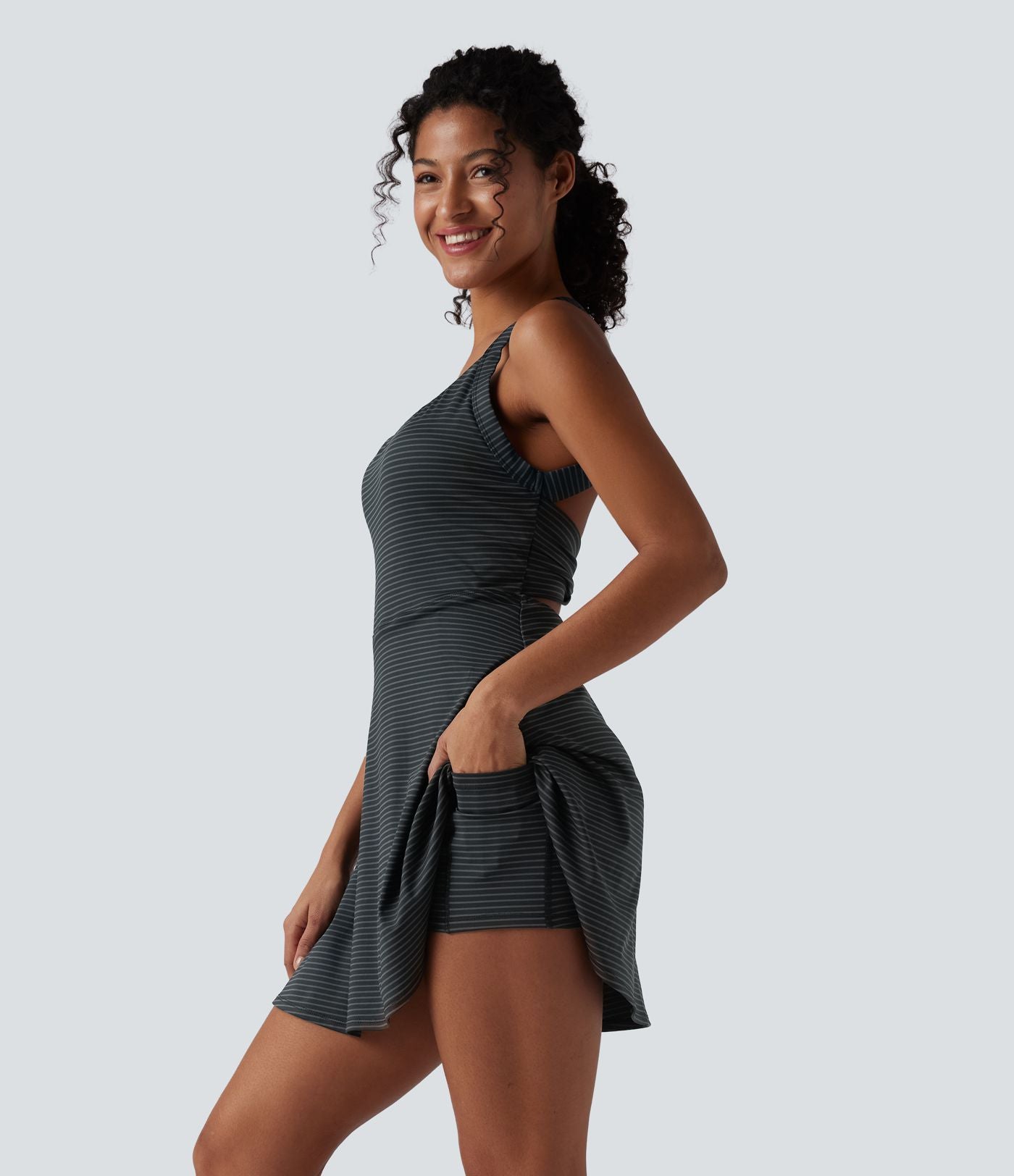 Robe active mini de danse 2-en-1 à rayures - Édition Easy Peasy