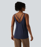 Débardeur casual col U coupe ample