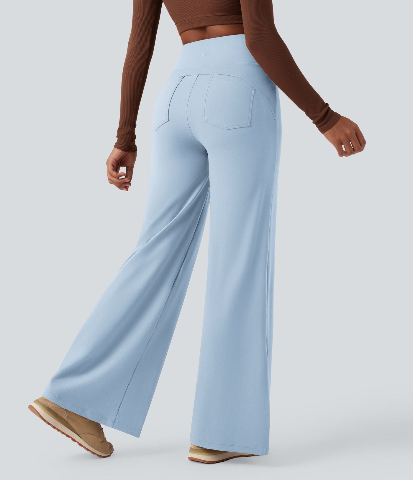 Pantalon yoga large gainant taille haute DayStretch avec poches