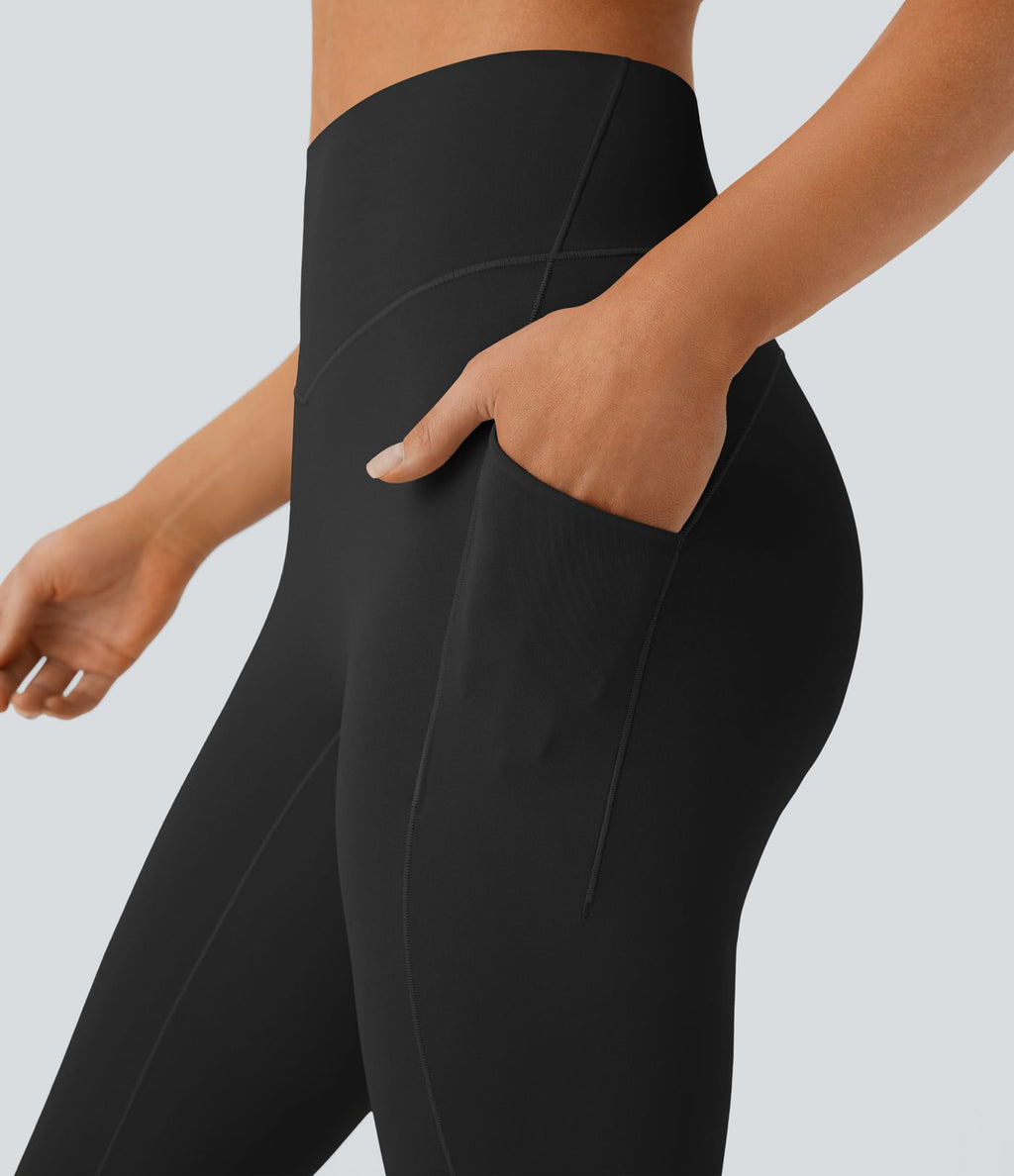 Short cycliste 17,5 cm d'entraînement gainant galbant taille haute avec poches Halara UltraSculpt™
