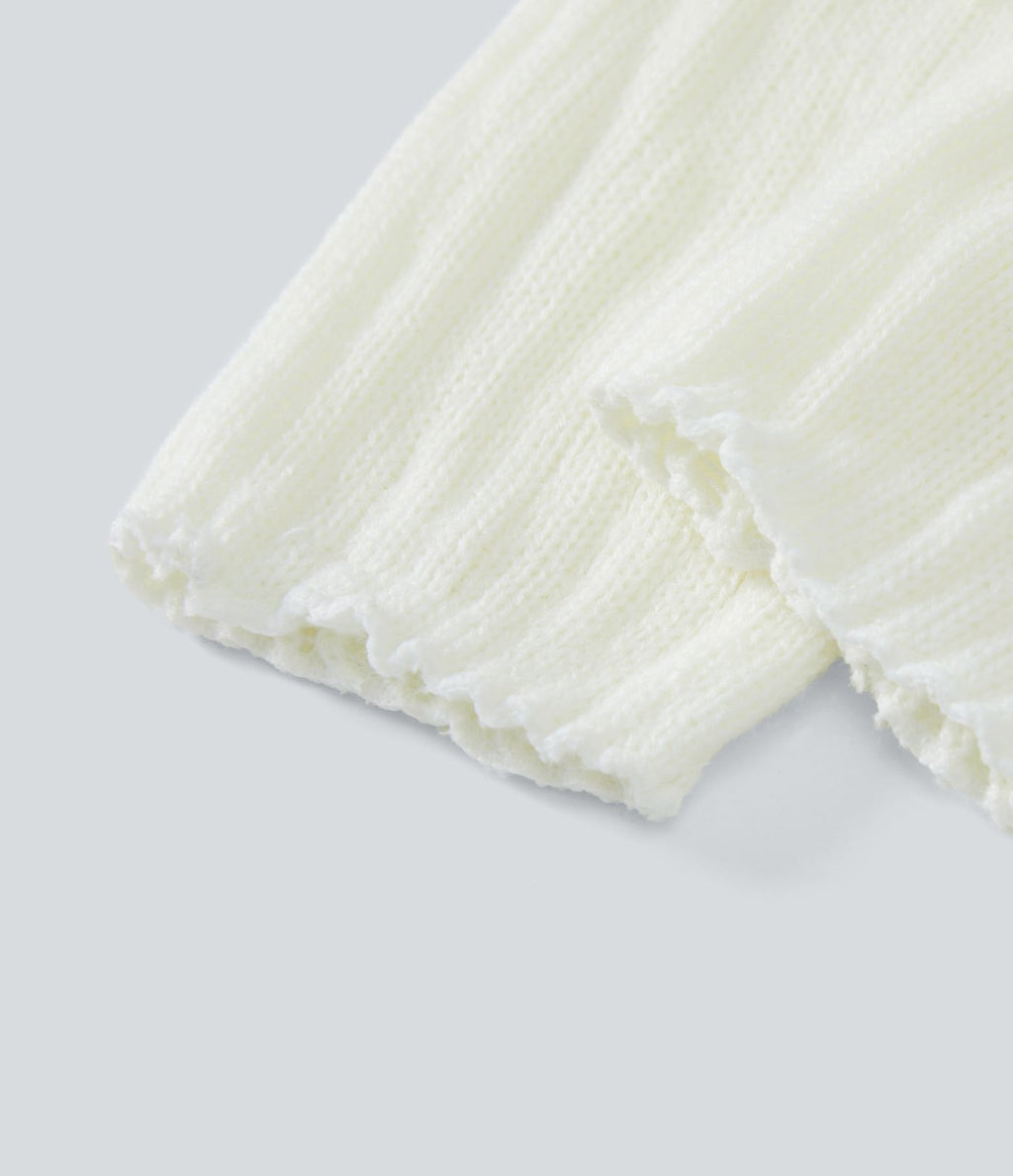 Jambières en maille avec nœud