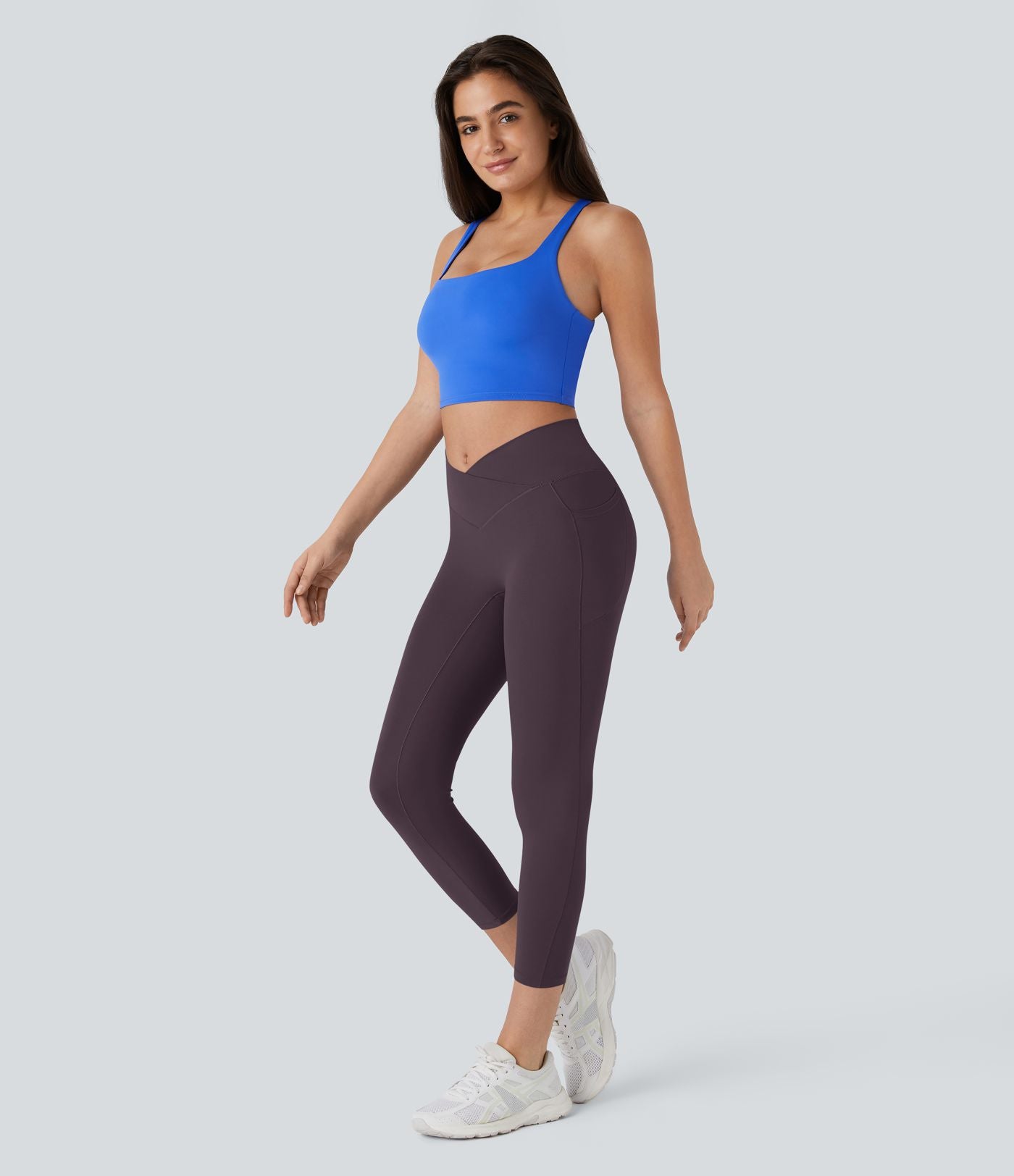 Softlyzero™ Legging Capri Unis Poches Croisées - UPF50+