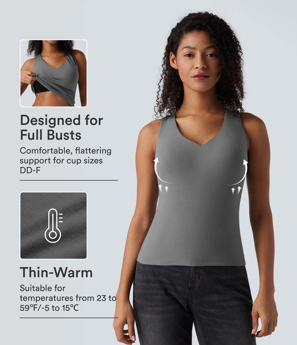 Débardeur chaud col V push-up - Bonnets E-G