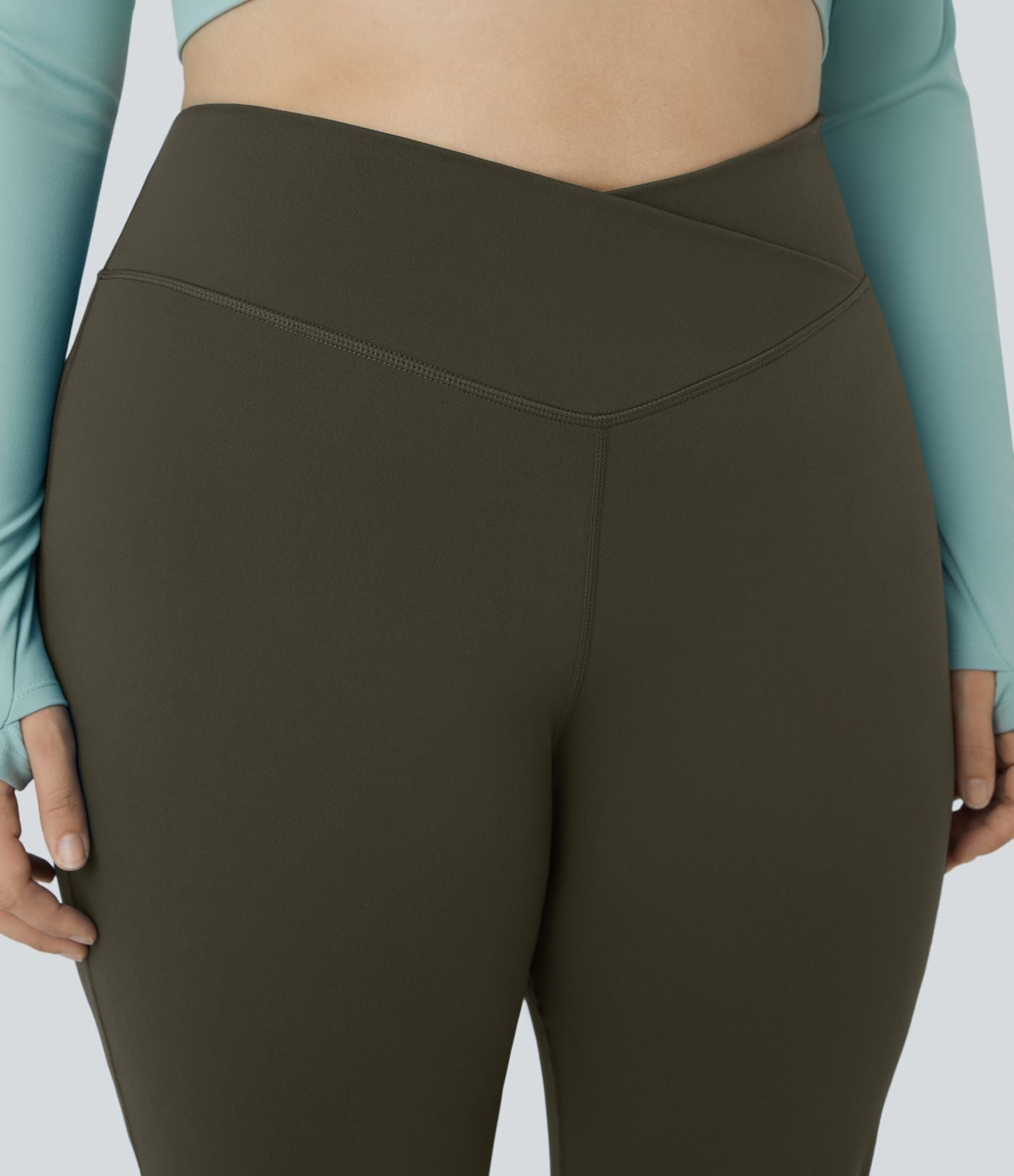 Legging évasé pleine longueur grande taille croisé taille haute DayStretch