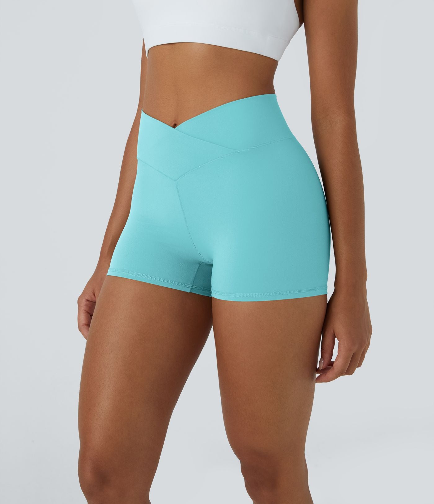 Softlyzero™ Short 7,5cm Biker Taille Haute Croisé Uni