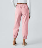 Joggings décontractés à taille mi-haute avec poches
