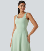 Robe de danse midi SoftlyZero™ Airy 2-en-1, col carré, brassière intégrée, à effet frais InstantCool, avec poches, accès facile Easy Peasy