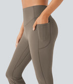 Pantalon de yoga à coupe bootcut gainant galbant taille haute avec effet scrunch et poches Halara UltraSculpt™
