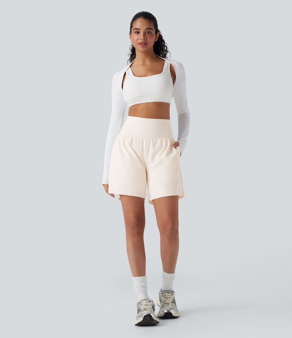 Short de yoga SoftlyZero™ Airy 2-en-1 taille très haute avec poches et effet frais InstantCool 17,5 cm