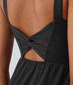 Robe décontractée mi-longue rembourrée A-D