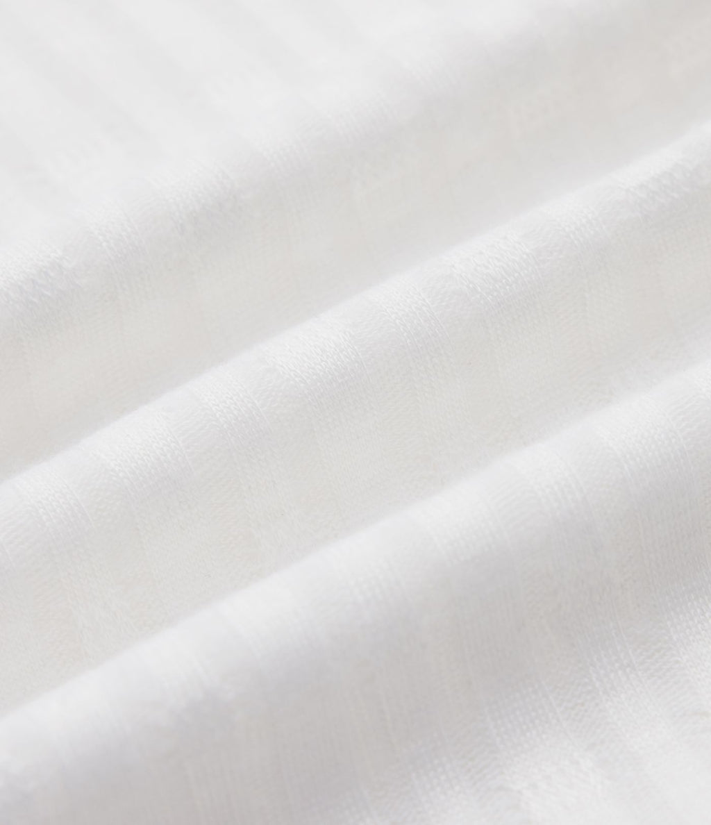 T-shirt casual jacquard col V à manches courtes
