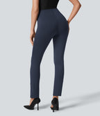 Pantalon de travail 7/8 gainant taille haute avec ourlet ajustable Halara Flex™