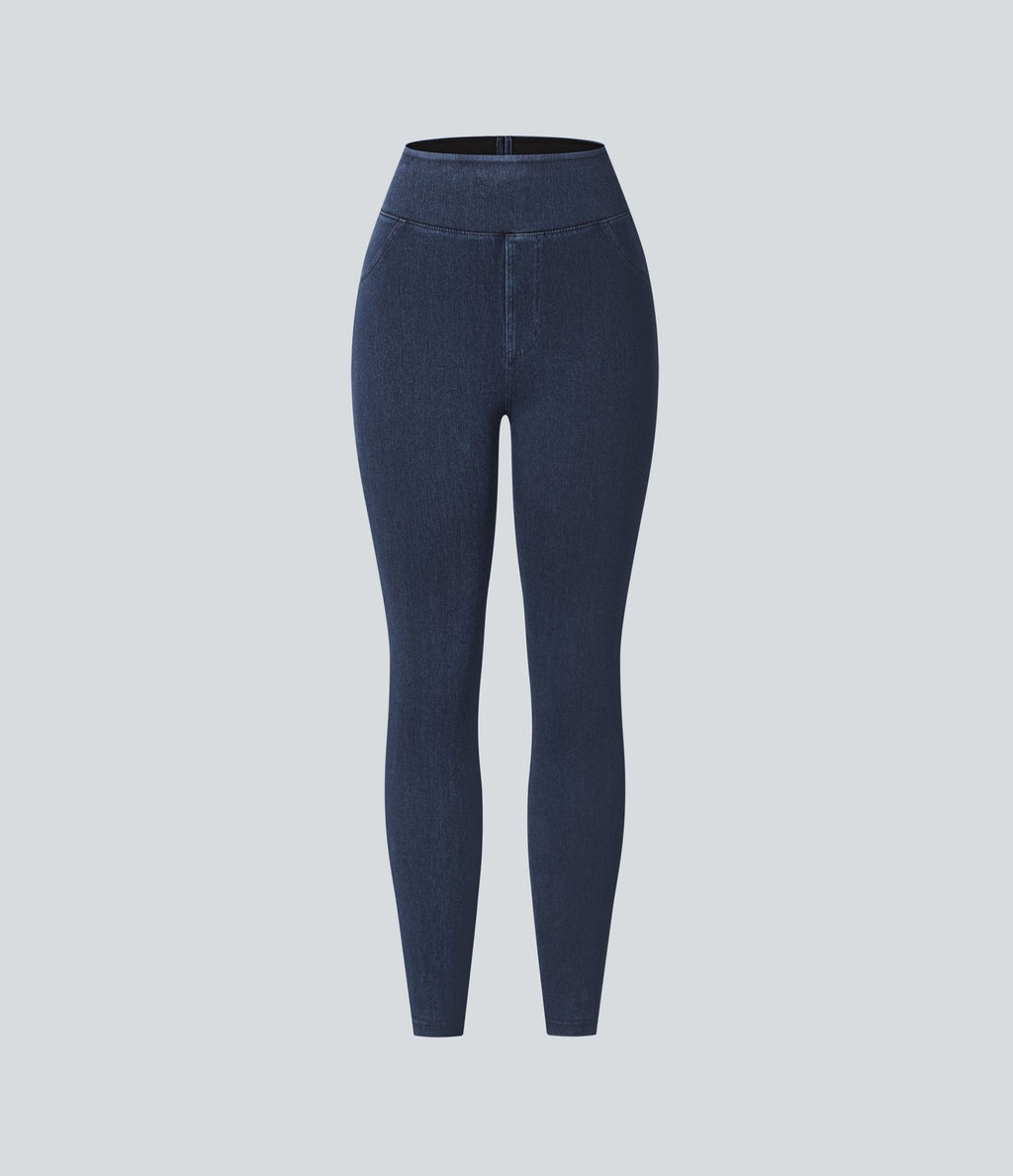 Halara Flex™ Jegging Casual Taille Haute Tricot Extensible Poche Latérale Arrière