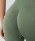 Legging taille haute froncé uni sans couture OneForm Seamless Flow