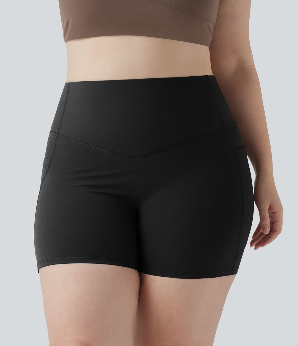 Short cycliste grande taille Halara UltraSculpt™ 12,5 cm taille haute effet push-up gainant sculptant avec poches