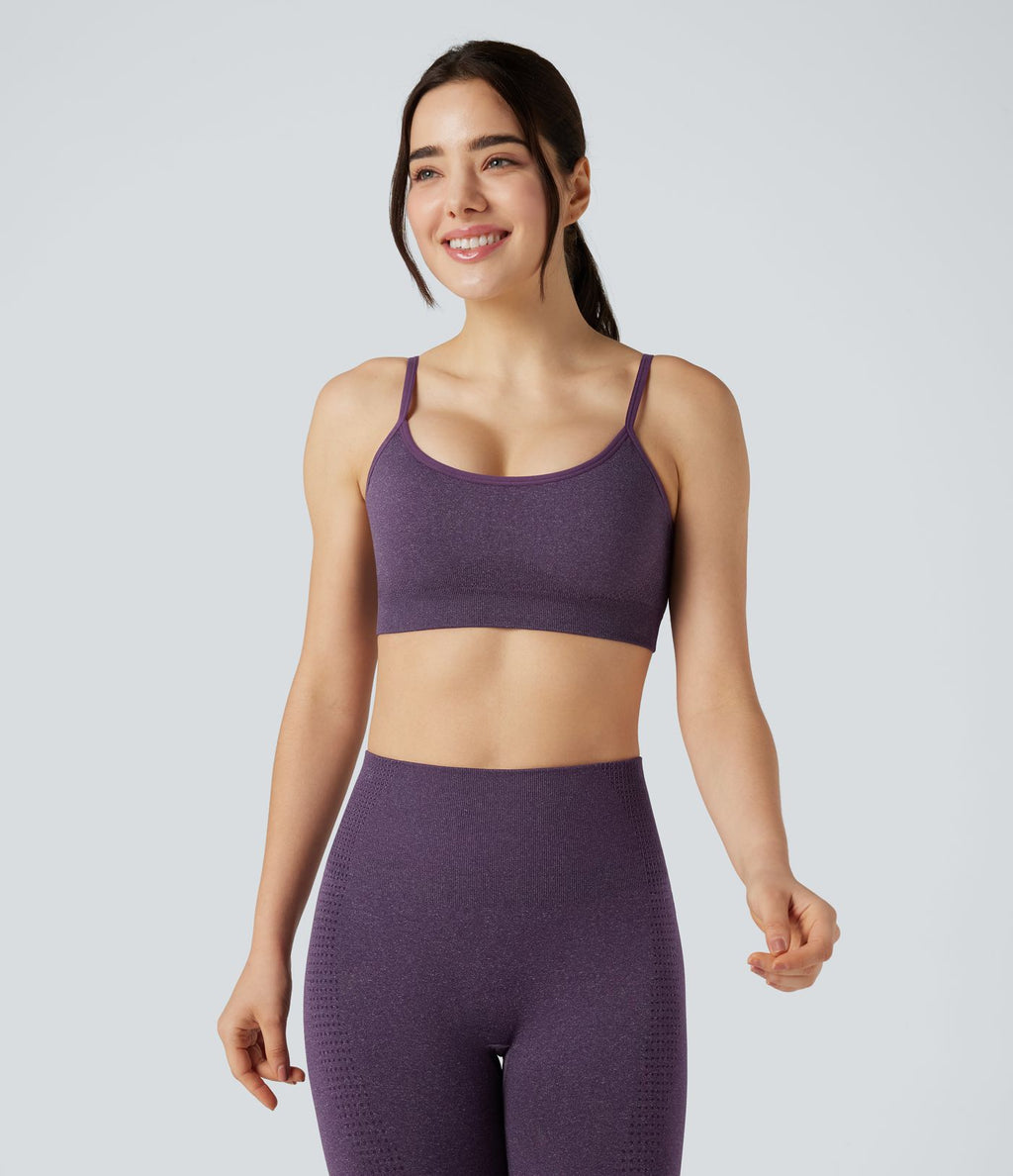 Brassière de sport yoga maintien léger col U sans couture OneForm Seamless Flow