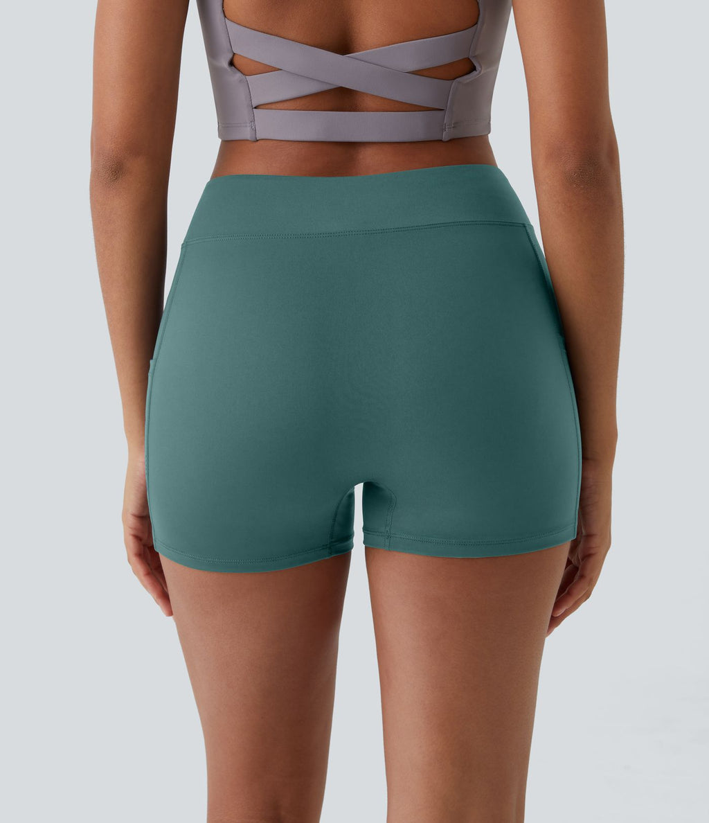 Short de yoga SoftlyZero™ Airy 8,8 cm taille haute poches latérales uni effet frais InstantCool