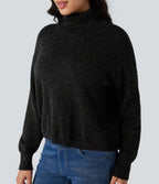 Pull col montant manches longues