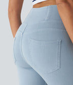 Halara Flex™ Jegging Travail Taille Haute Croisé Poches Multiples Tricot Extensible