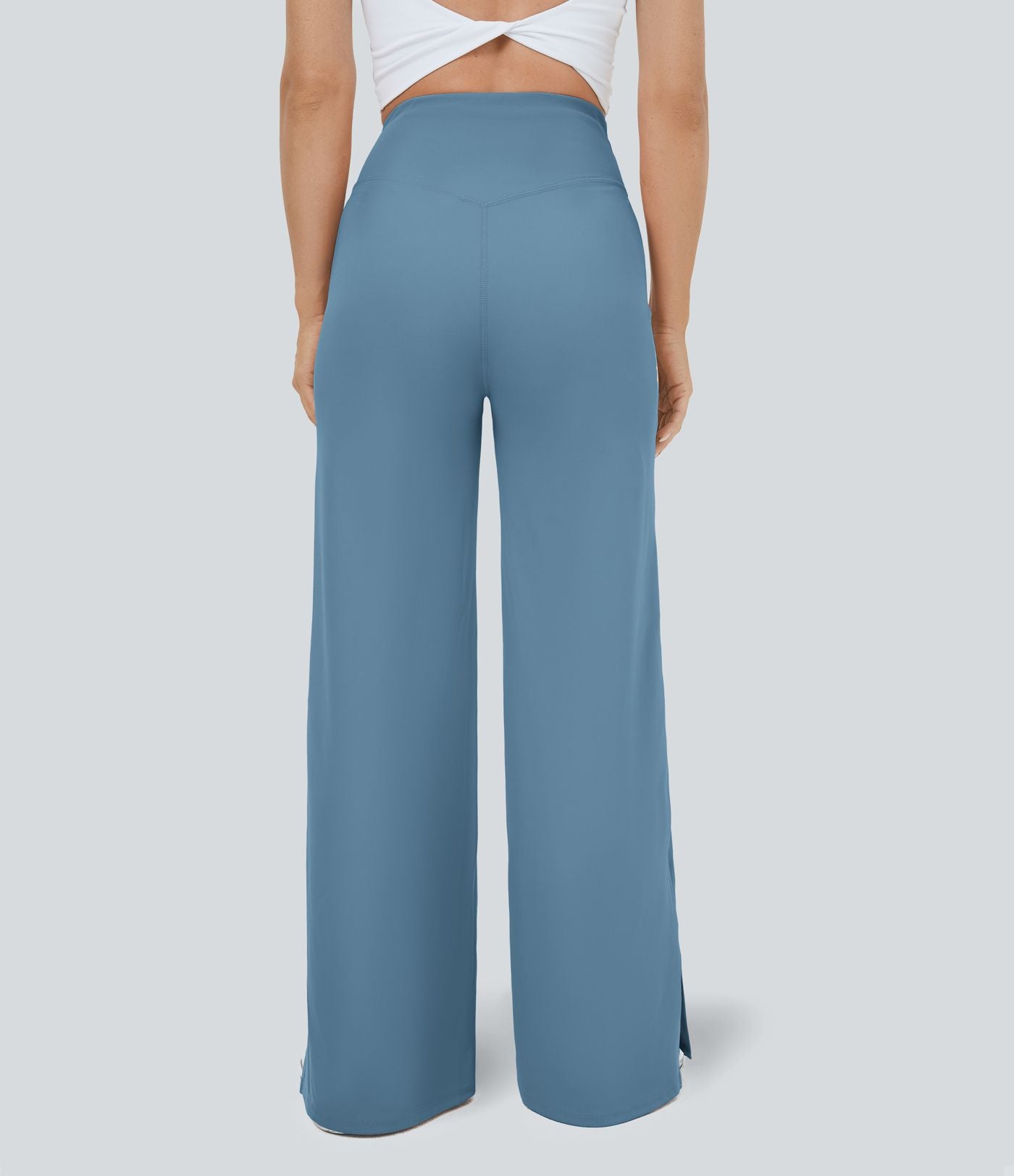 Pantalon yoga large croisé avec ourlet et poches DayStretch - Smile