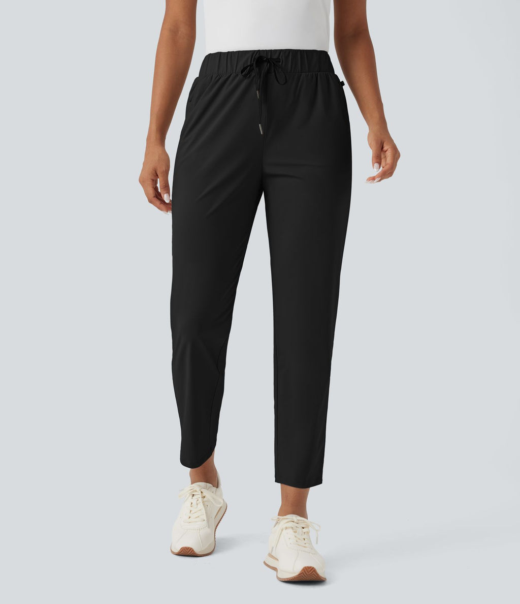 Pantalon golf fuselé taille haute cordon poches séchage rapide - Poche tee de golf