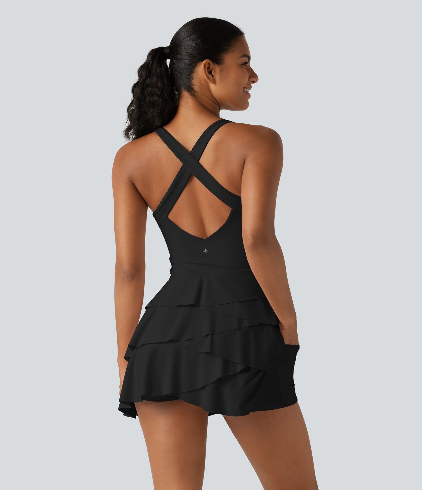 Robe-short de tennis SoftlyZero™ Airy effet frais InstantCool mini à volants superposés avec coussinets amovibles et poches, accès facile Easy Peasy