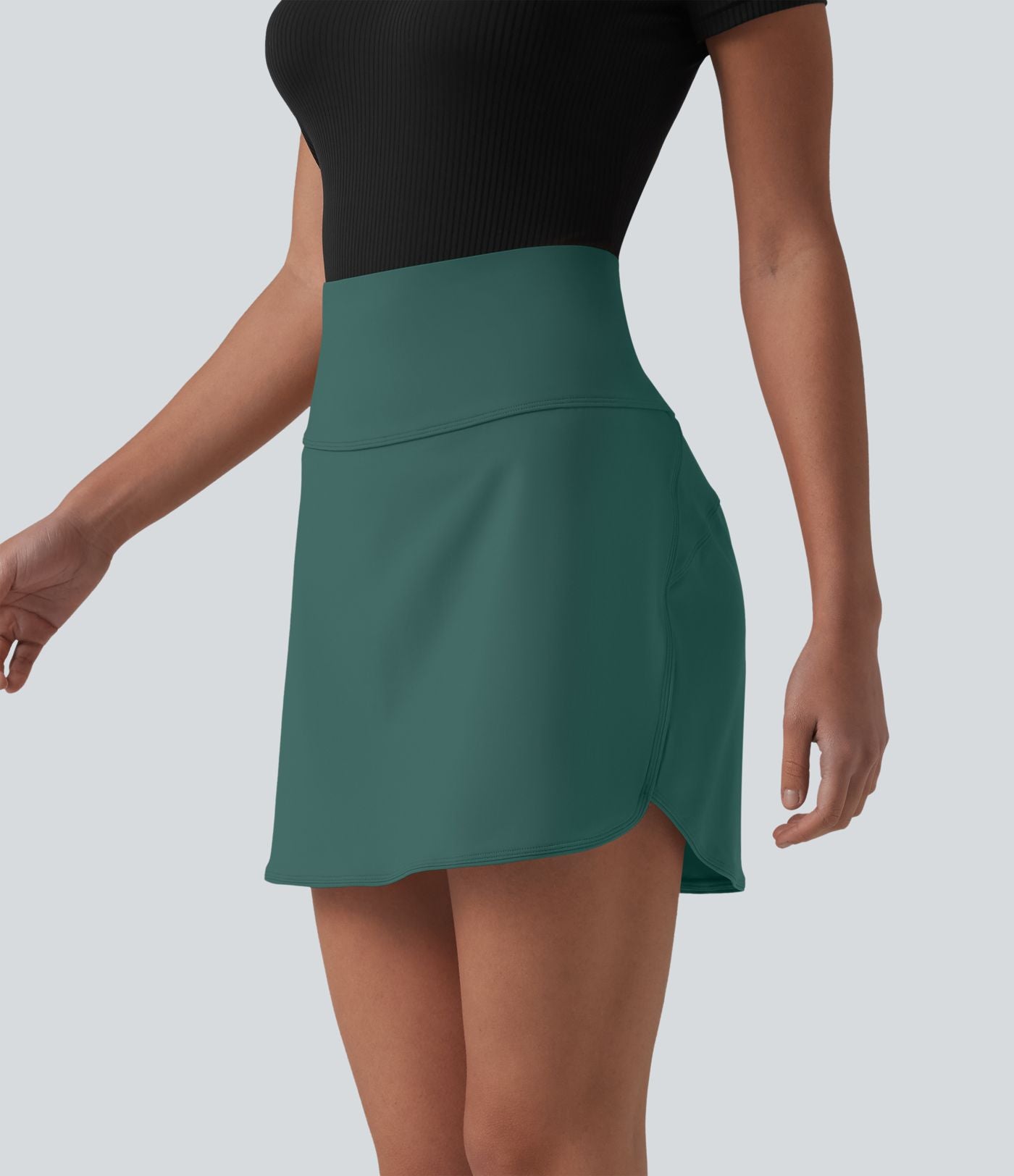 Jupe de golf courte 2-en-1 SoftlyZero™ Airy effet frais InstantCool taille ultra-haute gainant avec ourlet arrondi et poches