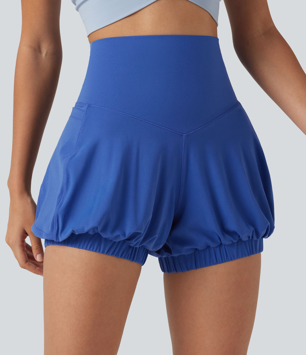 Short de danse SoftlyZero™ 10 cm taille haute gainant coupe ballon avec poches et protection solaire UPF50+