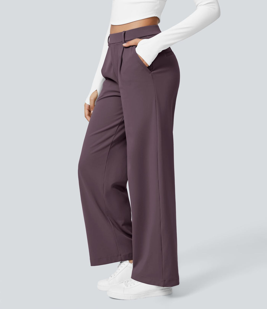 Pantalon tailleur Halara Flex™ DayStretch coupe droite taille haute avec poches