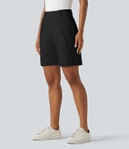 Short tailleur cargo ample à taille haute plissé DayStretch avec poches