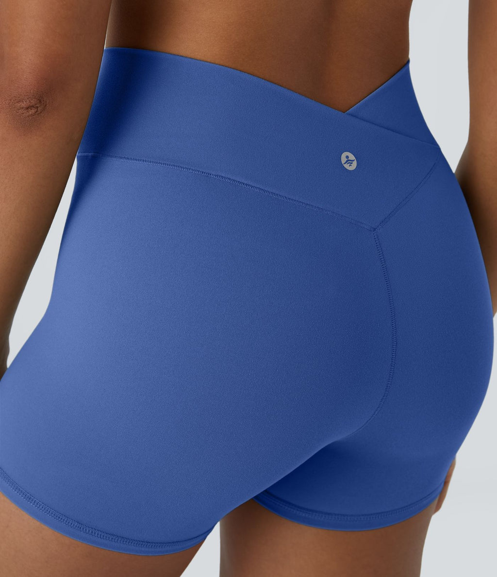 Softlyzero™ Short 7,5cm Biker Taille Haute Croisé Uni