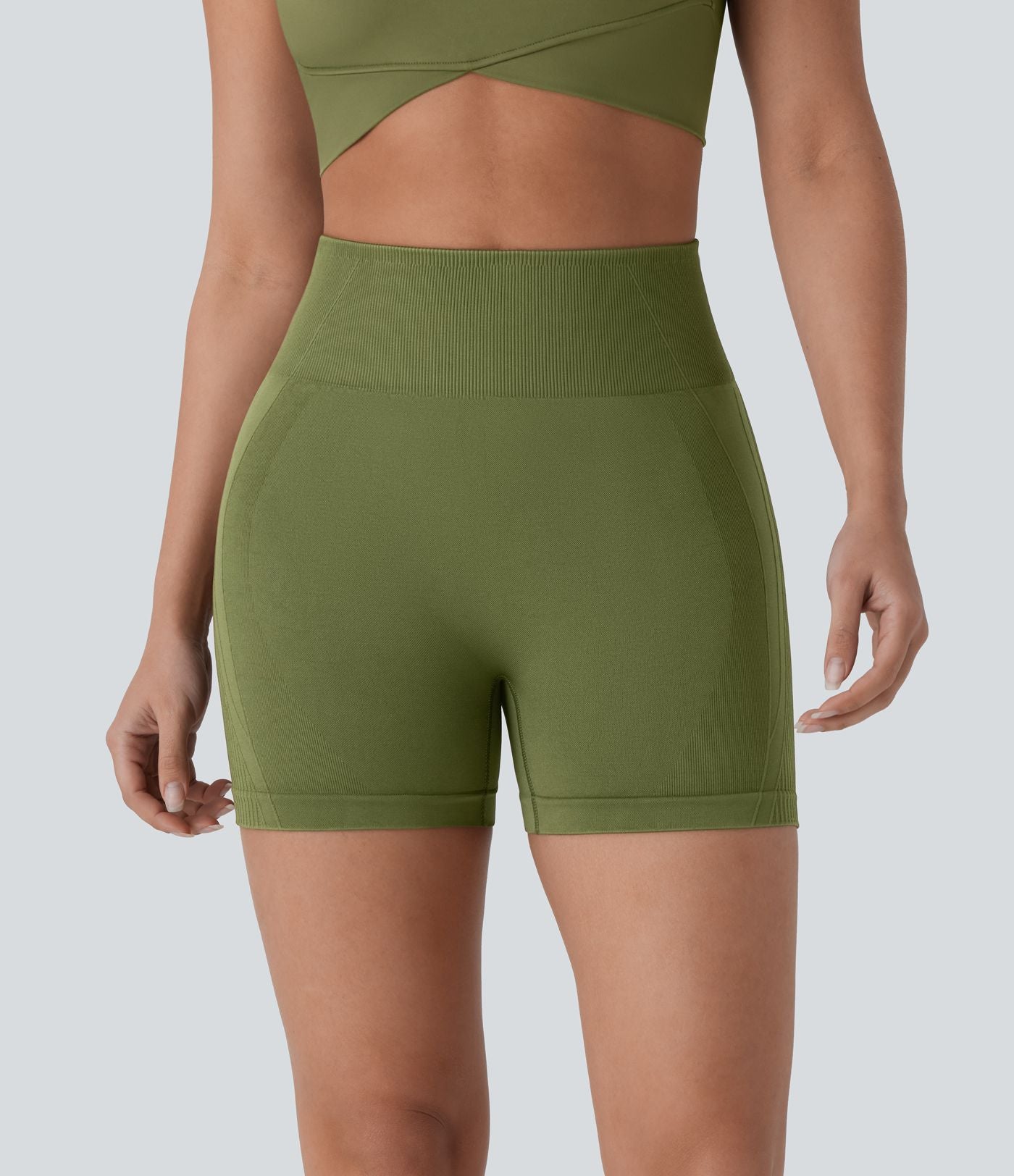 Short cycliste yoga 10 cm taille haute sans couture OneForm Seamless Flow