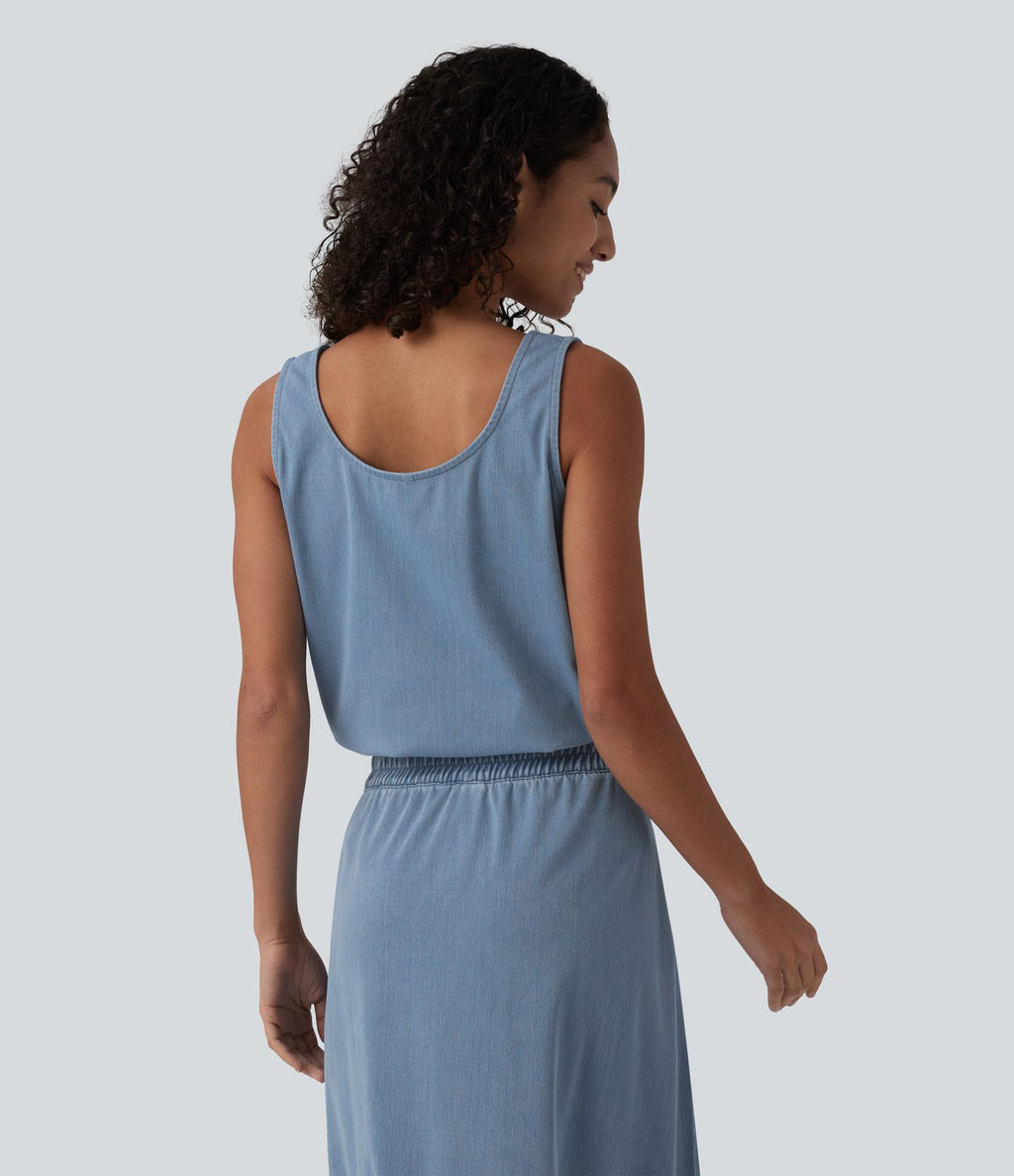 Halara Flex™ Débardeur casual en jean col U