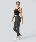 Softlyzero™ Legging Travail Taille Haute Tissu Enduit Poche Latérale Arrière