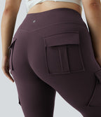 Legging yoga grande taille ajusté cargo 7/8 taille haute DayStretch avec poches
