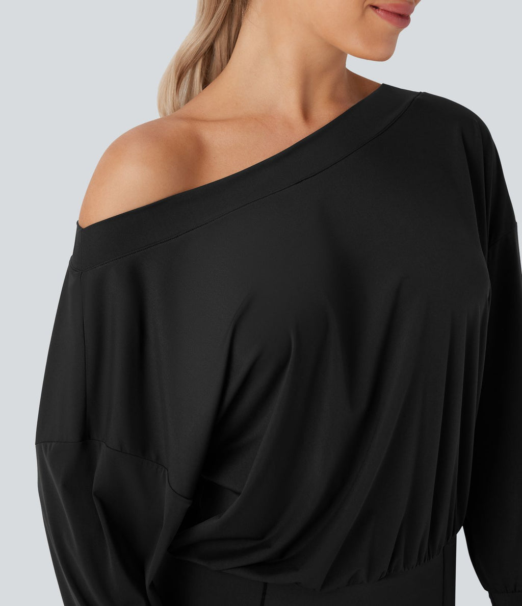 Haut de sport pour yoga asymétrique oversize à effet frais InstantCool et séchage rapide