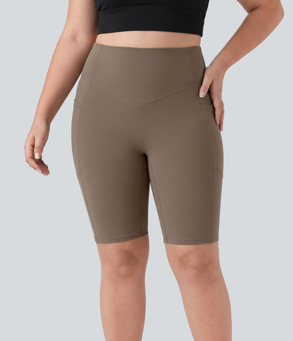 Short cycliste d’entraînement 23cm grande taille Halara UltraSculpt™ taille haute gainant effet liftant fessiers avec poches
