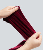 Pantalon détente baggy velours taille haute avec poches