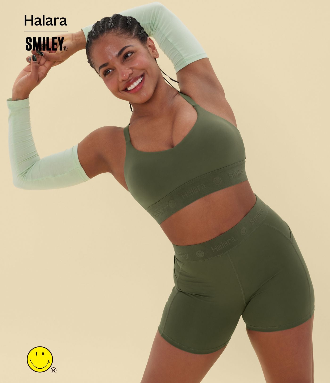 Brassière de sport training Halara X Smiley® SpeedWave™ maintien moyen à séchage rapide – Bonnets A à D