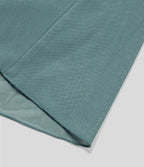 Jupe Casual Évasée Mesh Mi-Longue Fuide 2 en 1 Contrastée Taille Haute Cordon Poche Latérale