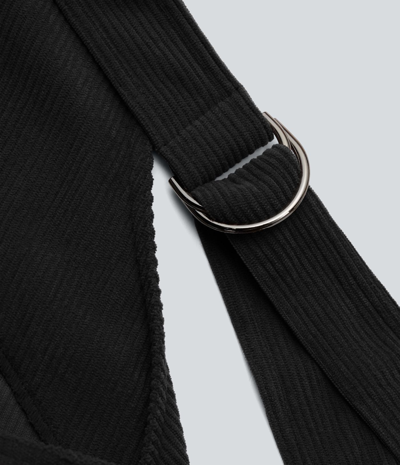 Salopette décontractée en velours côtelé à décolleté en V avec poches