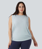 Débardeur yoga grande taille col rond Cool Touch - UPF50+