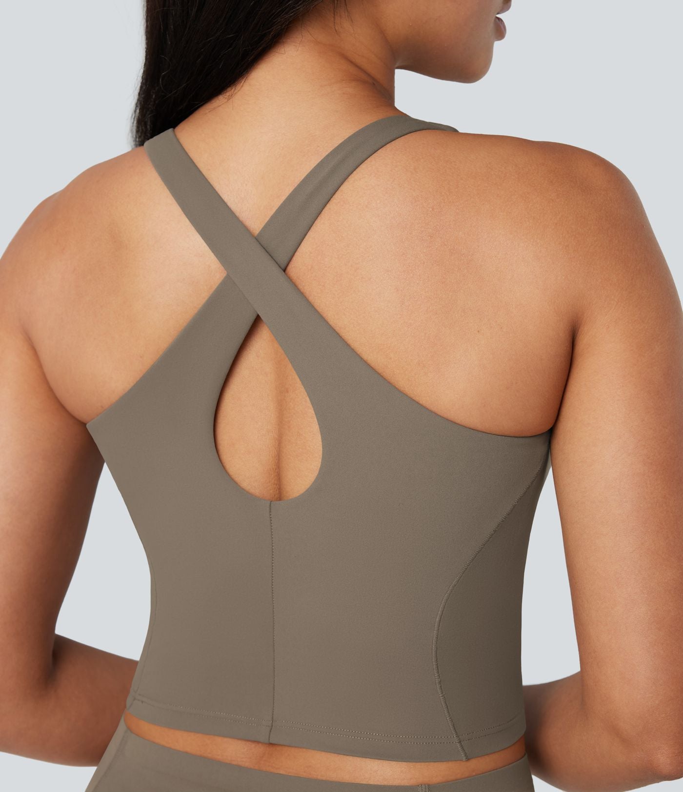 Débardeur yoga Halara UltraSculpt™ 2-en-1 push-up col V profond dos croisé