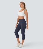 Legging capri yoga taille haute froncé sans couture OneForm Seamless Flow
