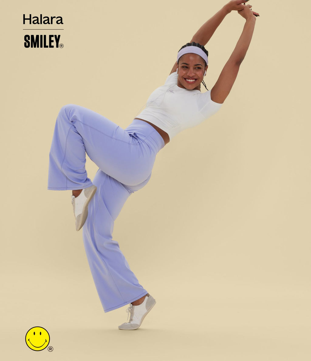 Pantalon de yoga droit Halara X Smiley® Halara UltraSculpt™ taille haute ventre plat avec poches