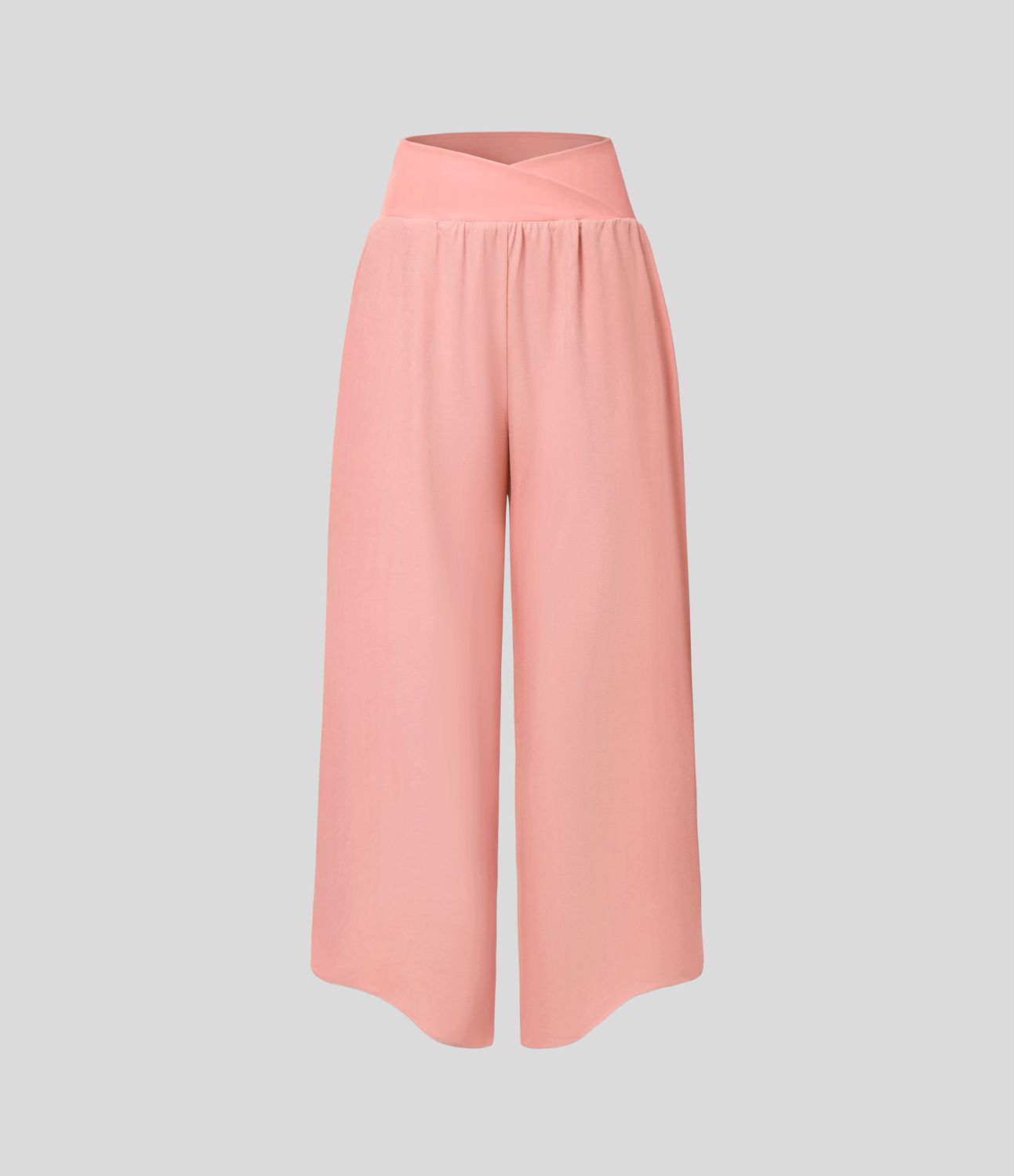 Breezeful™ Pantalon Fluide Vacances Séchage Rapide Taille Haute Croisée Poches Latérales Plissées Fente
