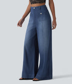 Halara Flex™ Jean évasé casual large taille haute avec poches