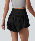 Short de yoga 2-en-1 SoftlyZero™ Airy effet frais InstantCool taille haute 7,5 cm avec poches