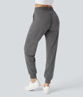 Jogging Yoga Froncé Taille Haute Cordon de Serrage Poche Latérale