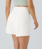 Short yoga 2-en-1 SoftlyZero™ Airy effet frais InstantCool taille très haute 12,5 cm avec poches, longueur allongée